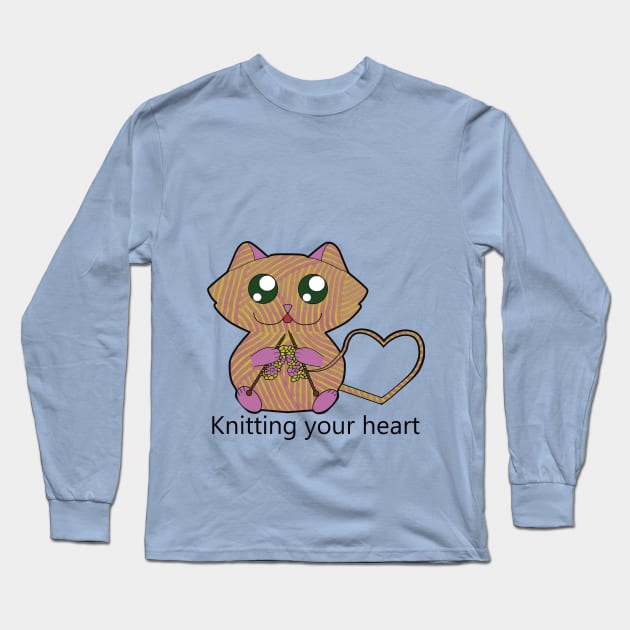 Knitting your heart Long Sleeve T-Shirt by Lisartpalafox